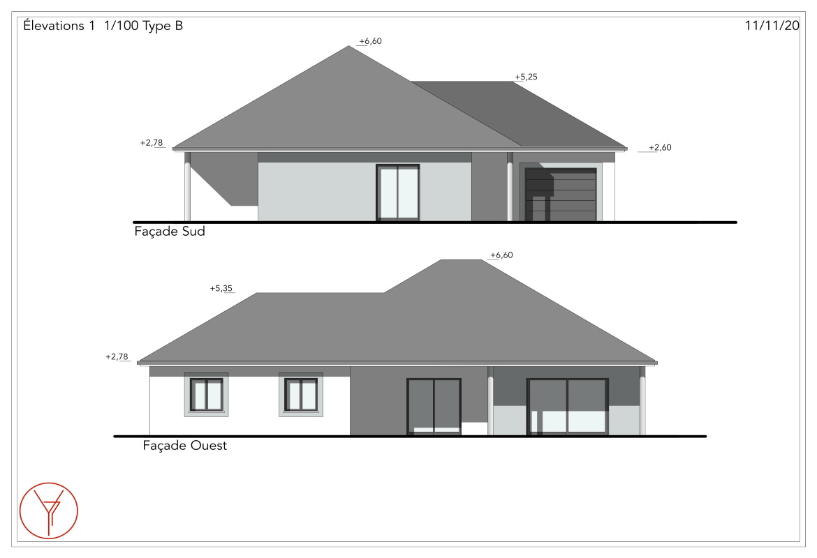 Modle B elevation 1